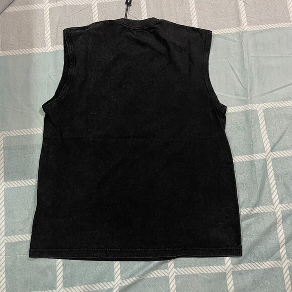 Amiri Distressed Vintage Sleeveless Tank Top In Black. - Picture 4 of 4